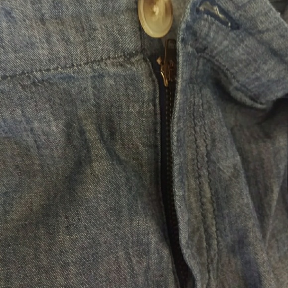 Old navy chambray denim zippered tie front skirt e - Picture 6 of 8
